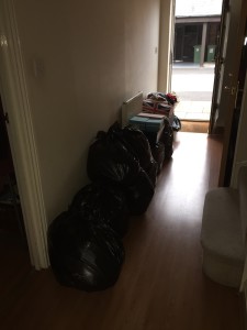  A motivated client's house after one session with me - clearing her room of doom!